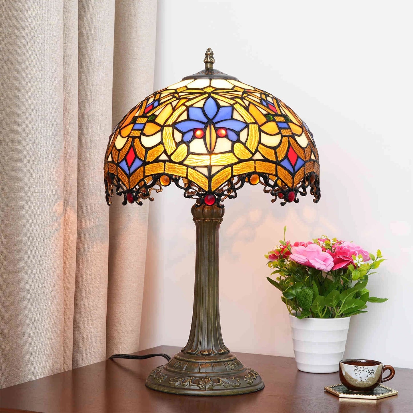 Tiffany Big Gold Bordslampa 30cm x 48cm