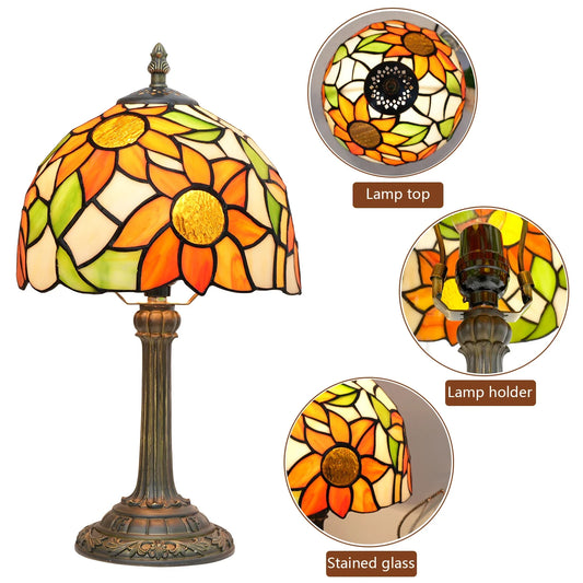 Tiffany Orange Solros Bordslampa 20cm x 36.5cm